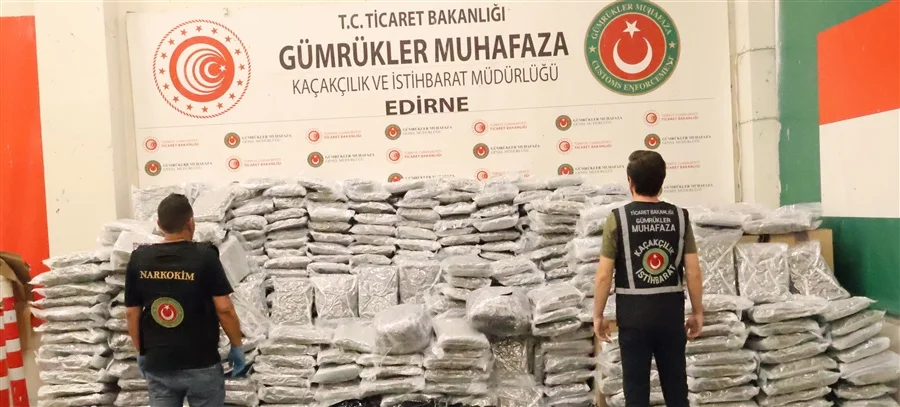 Kapıkule’de bir tırda 810 kilogram esrar ele geçirildi