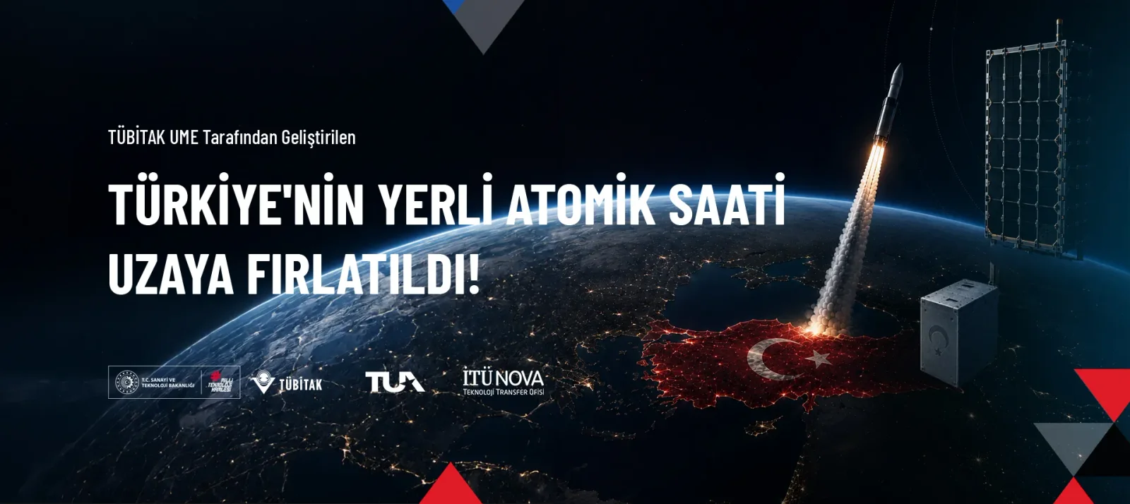 Türkiye'de geliştirilen atomik saat uzay testlerine gönderildi